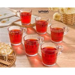 لیوان دسته دار شیاردار 280میل لیمون