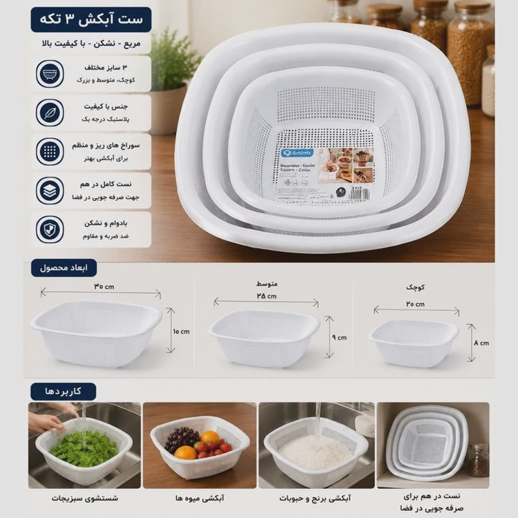 ست سبد و لگن اکسون پس کرایه
