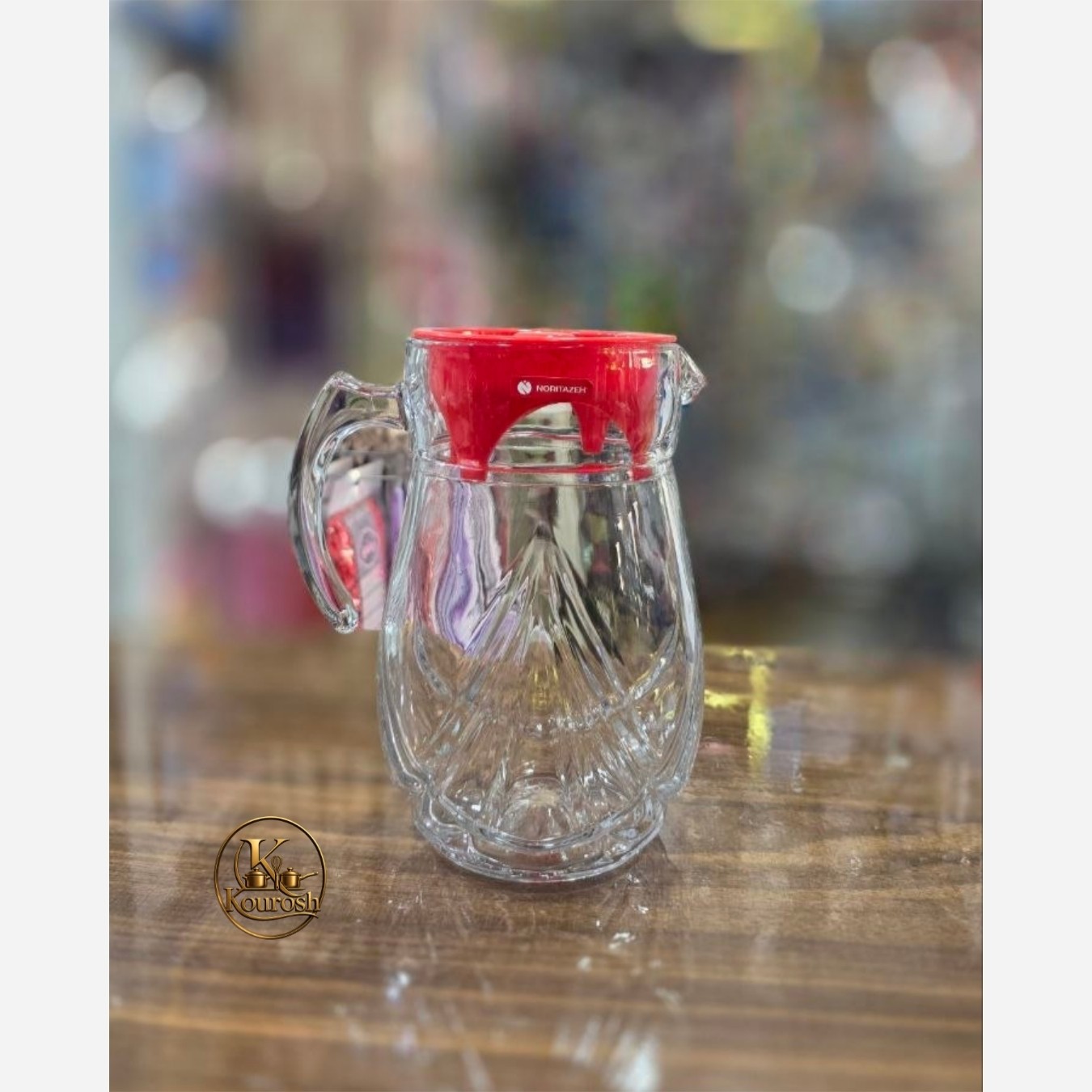 پارچ درب دار نوری تازه طرح گرد