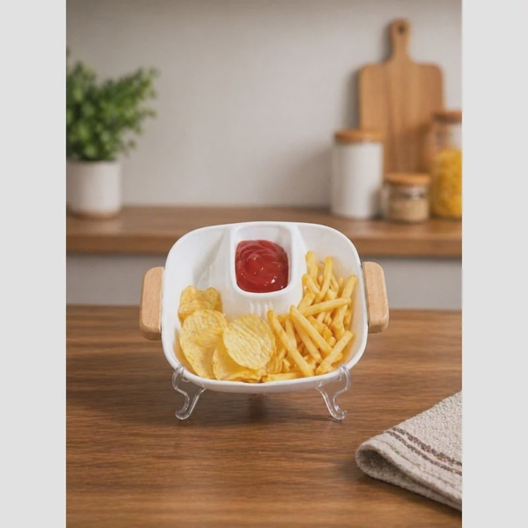 مزه خوری سرامیک دسته چوب پس کرایه